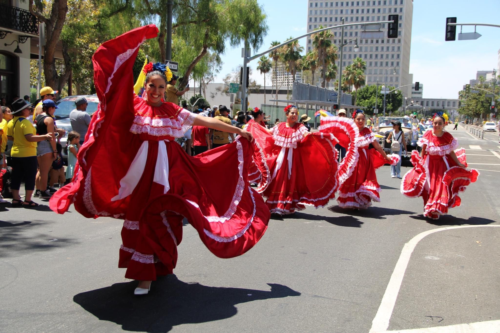 Raices Dancers Looking Upward